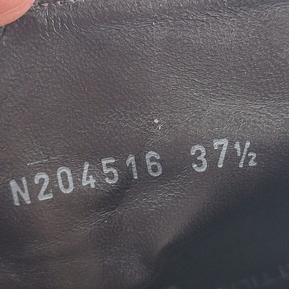 AGL Wedge Heel Ankle Booties Womens 37.5 7.5 Black Leather Rocker Glam Buckles - Picture 11 of 13